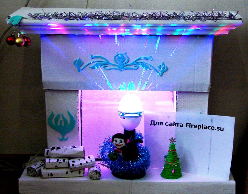 Фальш камин из гофрокартона