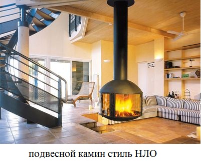 камин в стиле НЛО