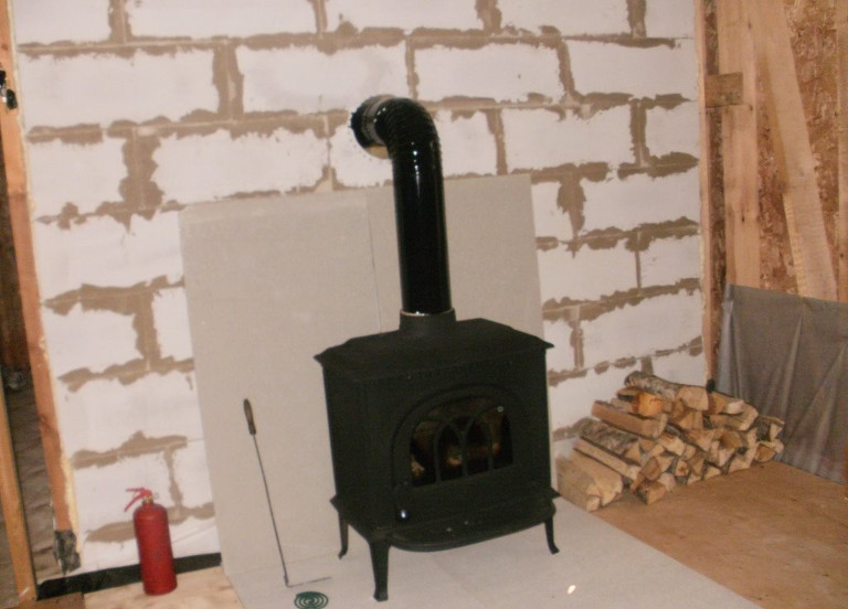 Подключение дымохода к Jotul F3