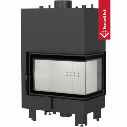 Топка с теплообменником Kratki PRO MBM/PW/10/P/BS/W угловое стекло справа