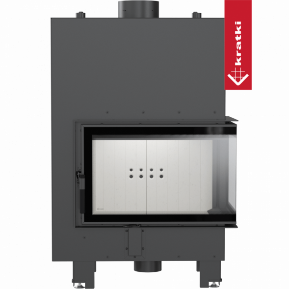 Топка с теплообменником Kratki PRO MBM/PW/10/P/BS/W угловое стекло справа