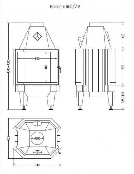 Топка Hark Radiante 900/2 K