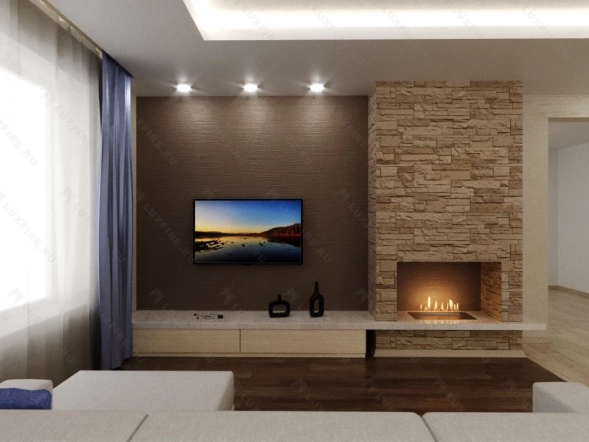 Автоматический биокамин Lux Fire Smart Flame 1000 RC INOX
