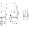 Топка DEFRO HOME INTRA XSM BL MINI, 8кВт, 500/465/412 мм, угловое стекло слева