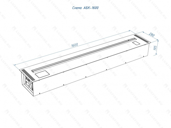 Автоматический биокамин Lux Fire Smart Flame 1600 RC INOX