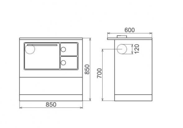 Отопительная печь Okonom 85 Fiko сталь- Thorma
