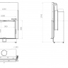 Каминная топка плоская 100 x 80 C Echa Tech
