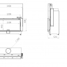 Каминная топка плоская 120 x 60 C Echa Tech