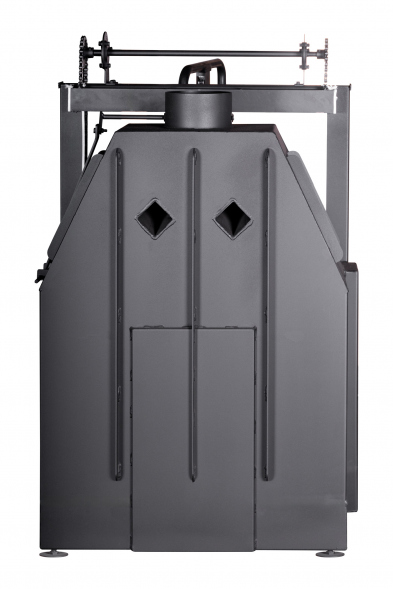 Каминная топка Экокамин Альфа 700 KВ с контргрузом черный шамот