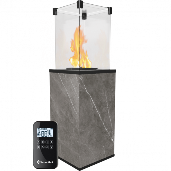 Нагреватель газовый PATIO/MINI/G31/37MBAR/Q/N/P/G - NATURALI PIETRA GREY, пульт