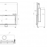 Каминная топка плоская 120 x 60 Echa-Tech